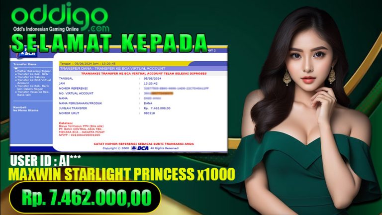 Bukti Withdraw ODDIGO 05 agustus 2024
