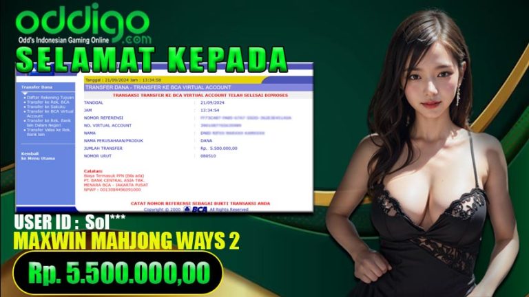 Bukti Withdraw ODDIGO 21 september 2024