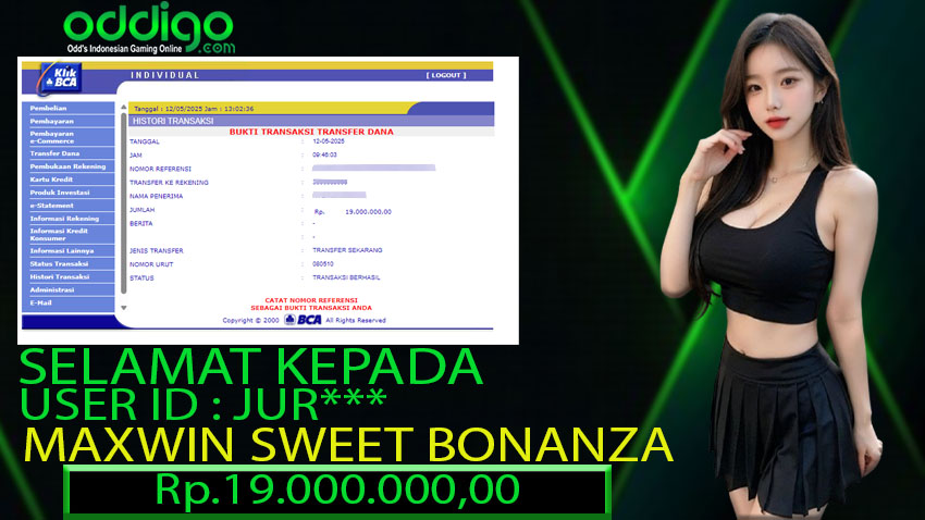 BUKTI KEMENANGAN ODDIGO 12 mei