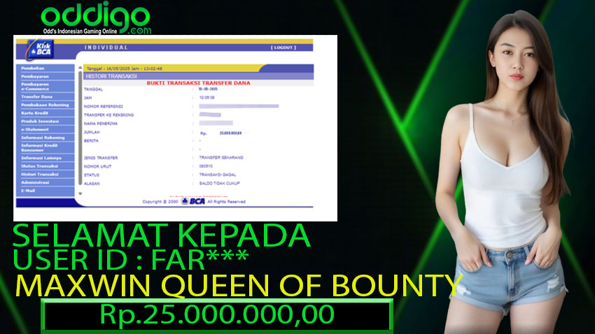 BUKTI KEMENANGAN ODDIGO 19 mei