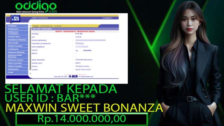 BUKTI KEMENANGAN ODDIGO 25 mei