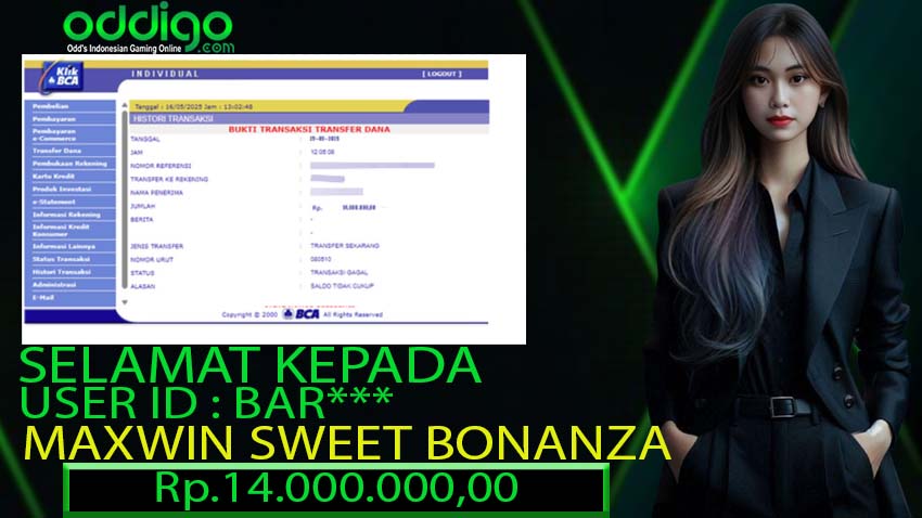 BUKTI KEMENANGAN ODDIGO 25 mei