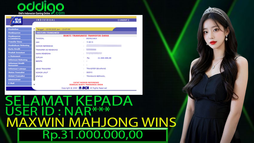 BUKTI KEMENANGAN ODDIGO 29 mei