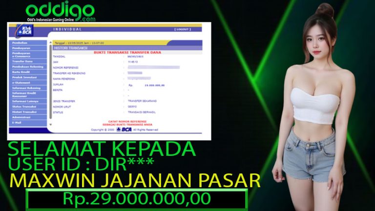 BUKTI KEMENANGAN ODDIGO 30 MEI
