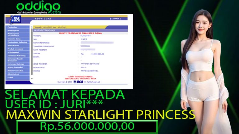 BUKTI KEMENANGAN ODDIGO 01 juni