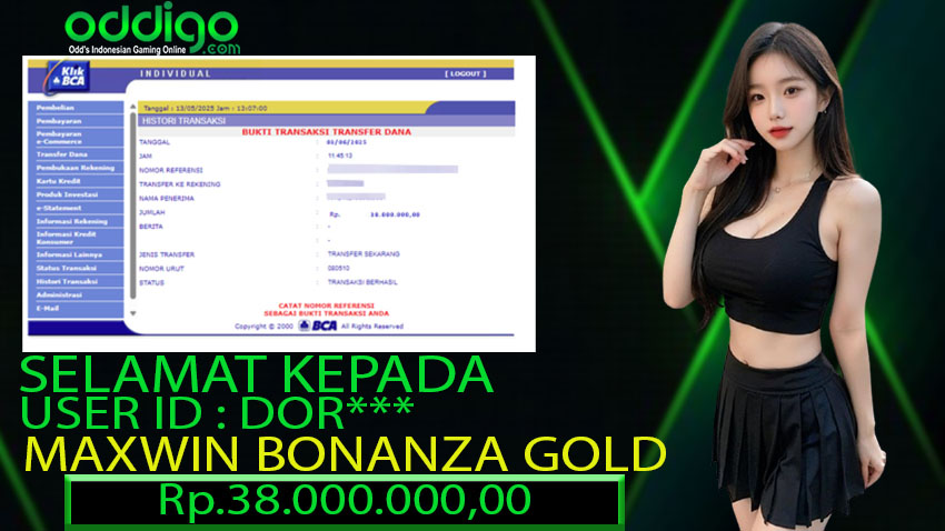 BUKTI KEMENANGAN ODDIGO 03 JUNI