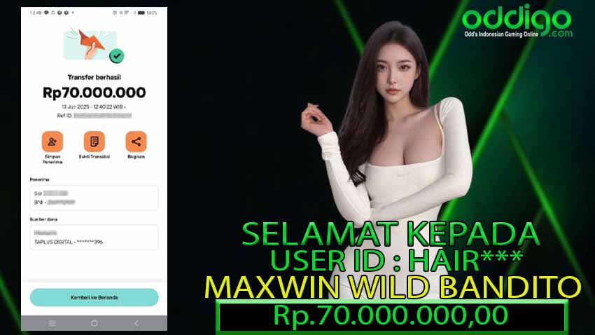BUKTI KEMENANGAN ODDIGO 13 juni