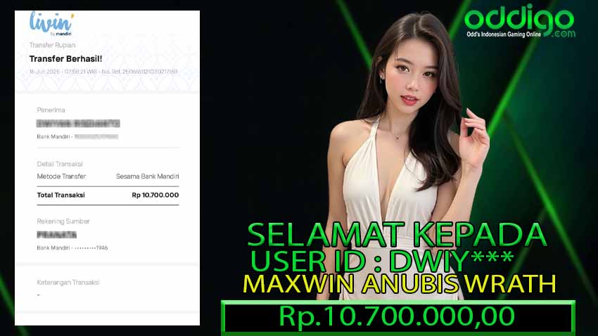 BUKTI KEMENANGAN ODDIGO 16 juni