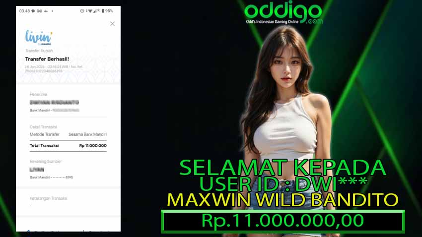 BUKTI KEMENANGAN ODDIGO 26 JUNI
