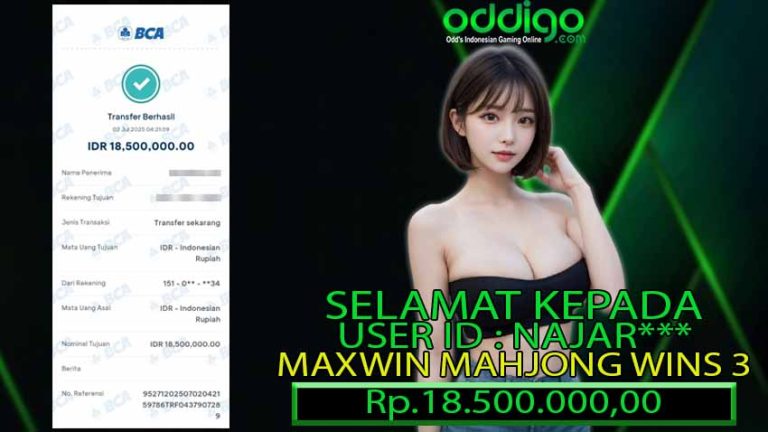 BUKTI KEMENANGAN ODDIGO 02 JULI
