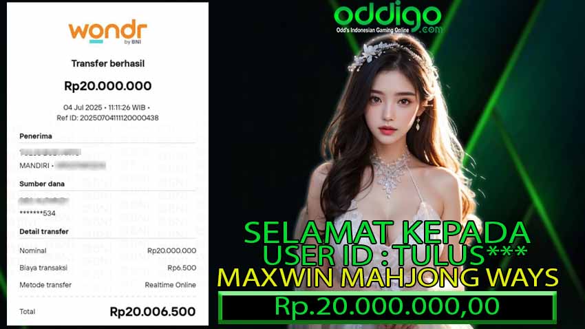 BUKTI KEMENANGAN ODDIGO 04 JULI