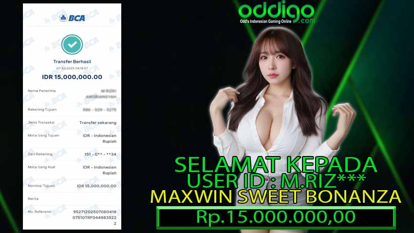 BUKTI KEMENANGAN ODDIGO 07 JULI
