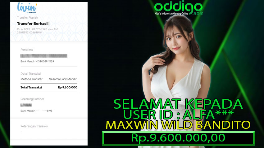 BUKTI KEMENANGAN ODDIGO 15 JULI