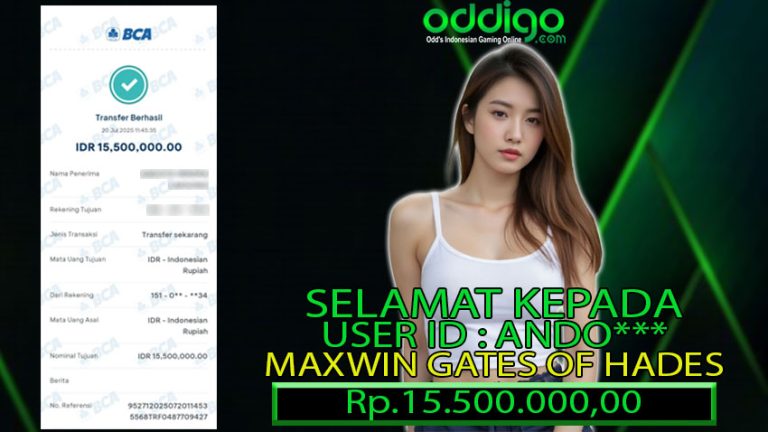 BUKTI KEMENANGAN ODDIGO 20 JULI