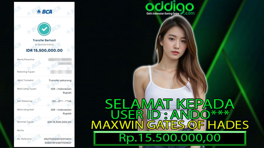 BUKTI KEMENANGAN ODDIGO 20 JULI
