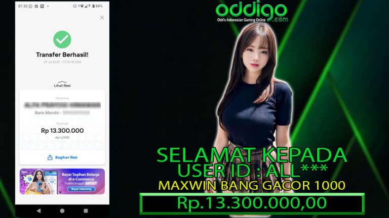 BUKTI KEMENANGAN ODDIGO 29 JULI