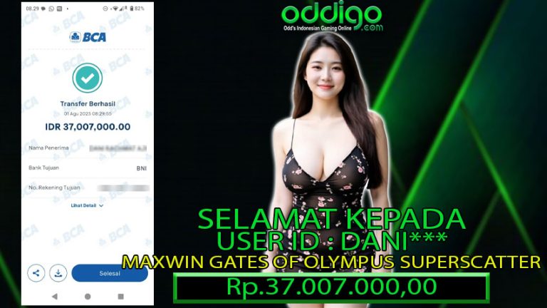 BUKTI KEMENANGAN ODDIGO 01 agustus