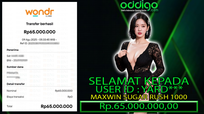 BUKTI KEMENANGAN ODDIGO 09 agustus