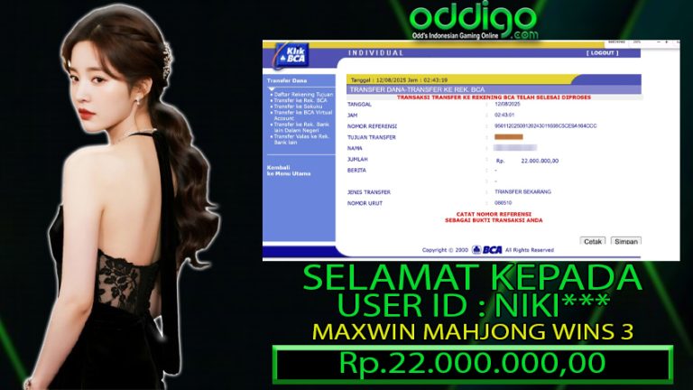 BUKTI KEMENANGAN ODDIGO 12 AGUSTUS