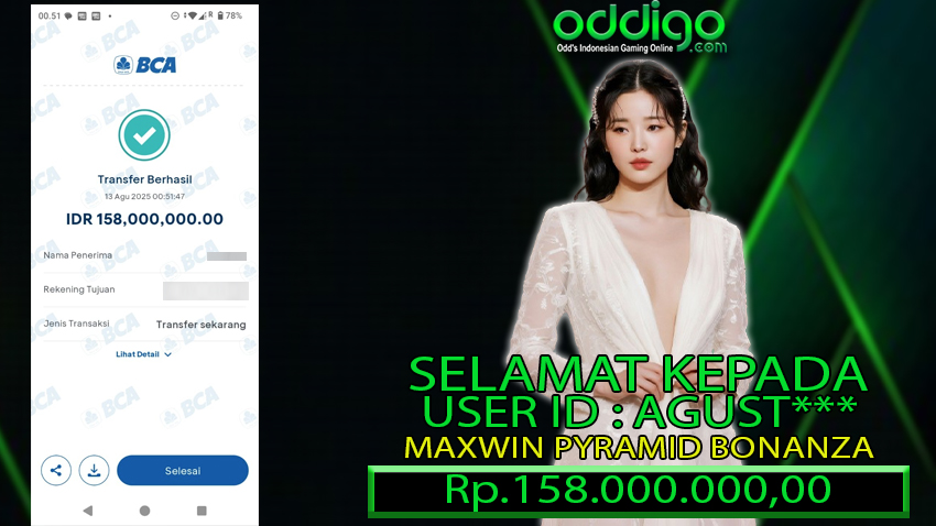 BUKTI KEMENANGAN ODDIGO 13 AGUSTUS