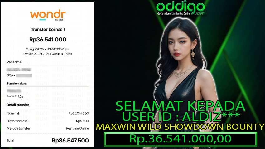 BUKTI KEMENANGAN ODDIGO 15 agustus