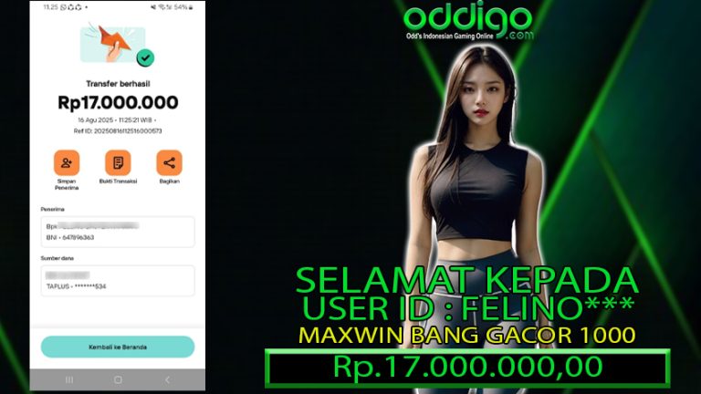 BUKTI KEMENANGAN ODDIGO 16 AGUSTUS