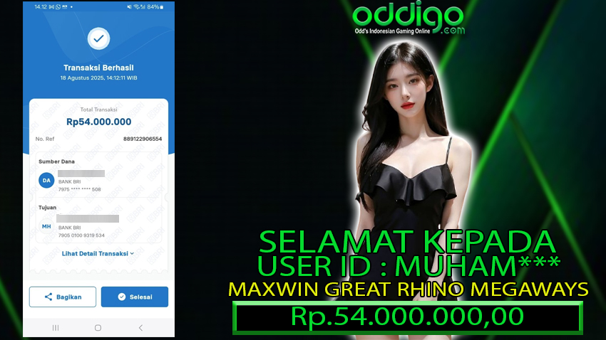 BUKTI KEMENANGAN ODDIGO 18 agustus
