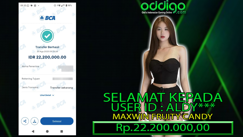BUKTI KEMENANGAN ODDIGO 20 AGUSTUS