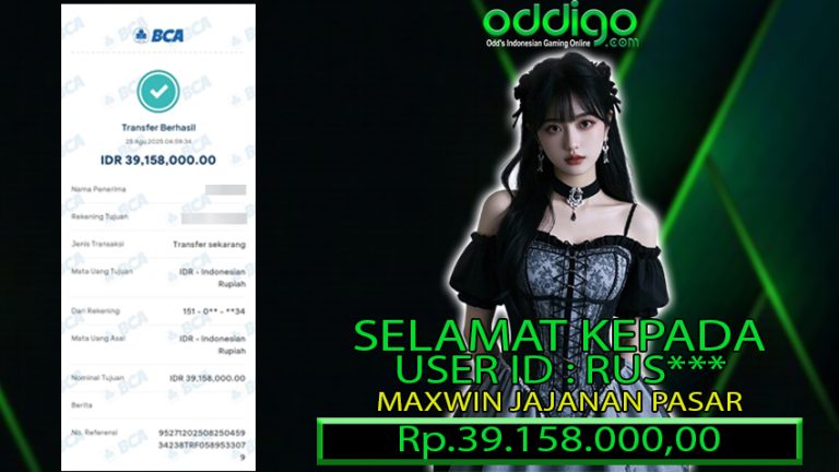 BUKTI KEMENANGAN ODDIGO 25 AGUSTUS