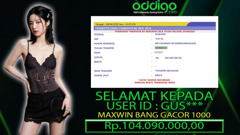 BUKTI KEMENANGAN ODDIGO 28 agustus