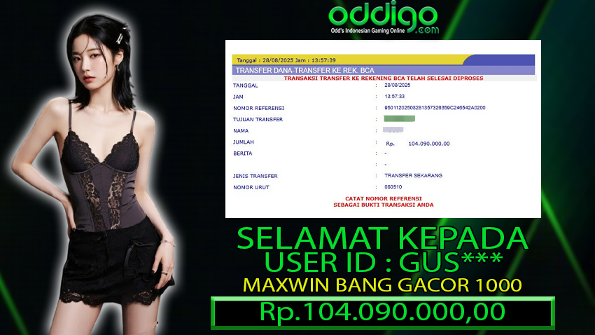 BUKTI KEMENANGAN ODDIGO 28 agustus