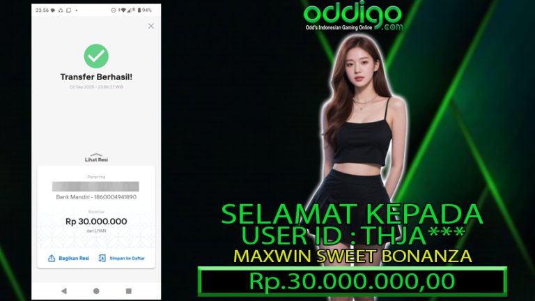 BUKTI KEMENANGAN ODDIGO 03 SEPTEMBER