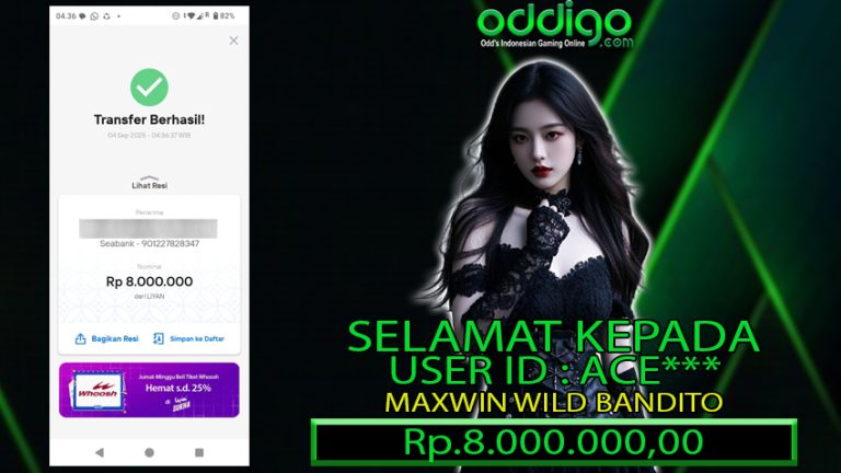BUKTI KEMENANGAN ODDIGO 04 SEPTEMBER