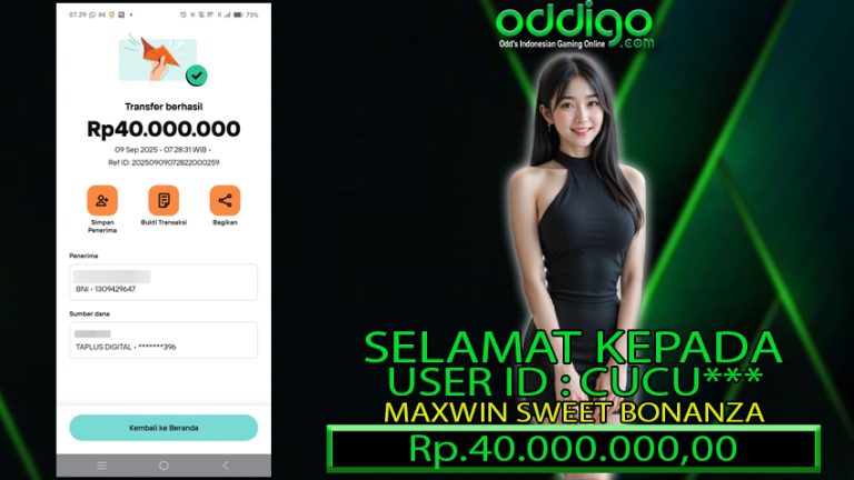 BUKTI KEMENANGAN ODDIGO 09 september