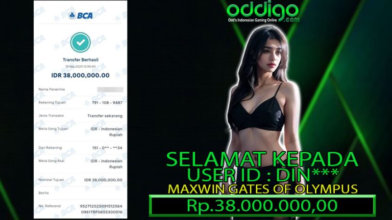 BUKTI KEMENANGAN ODDIGO 15 SEPTEMBER