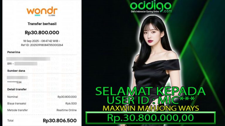 BUKTI KEMENANGAN ODDIGO 18 september