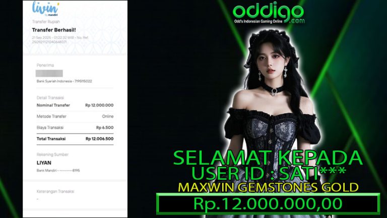 BUKTI KEMENANGAN ODDIGO 21 SEPTEMBER