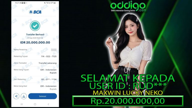 BUKTI KEMENANGAN ODDIGO 23 SEPTEMBER