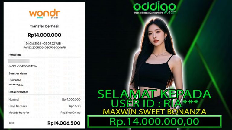 BUKTI KEMENANGAN ODDIGO 24 OKTOBER