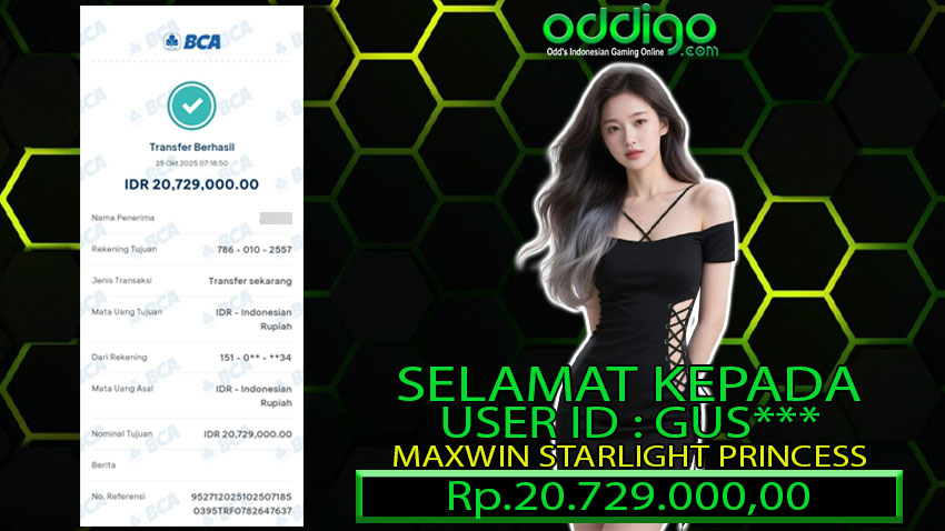 BUKTI KEMENANGAN ODDIGO 25 OKT