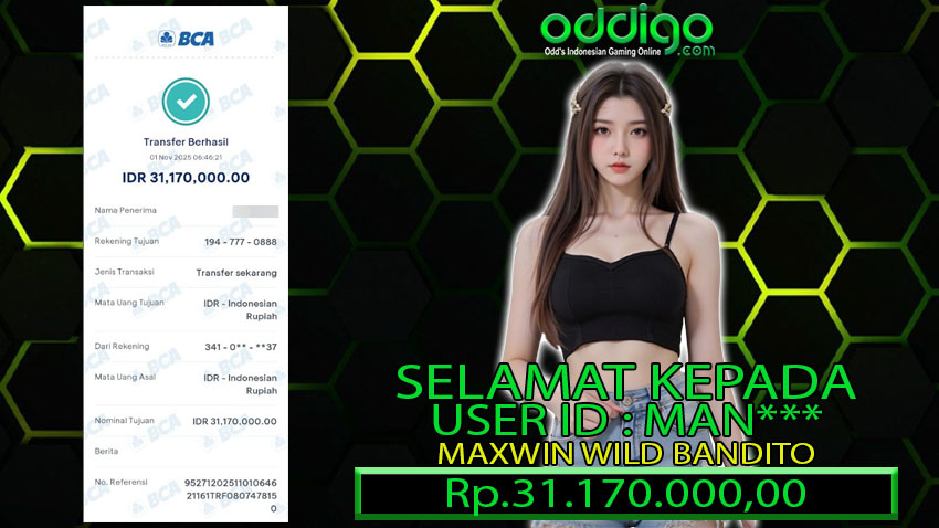 BUKTI KEMENANGAN ODDIGO 01 NOV