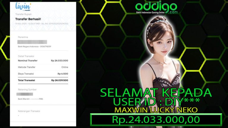 BUKTI KEMENANGAN ODDIGO 10 NOV