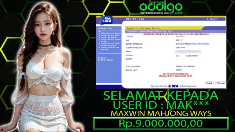 BUKTI KEMENANGAN ODDIGO 12 NOV