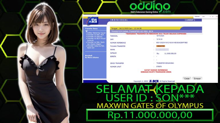 BUKTI KEMENANGAN ODDIGO 16 NOV