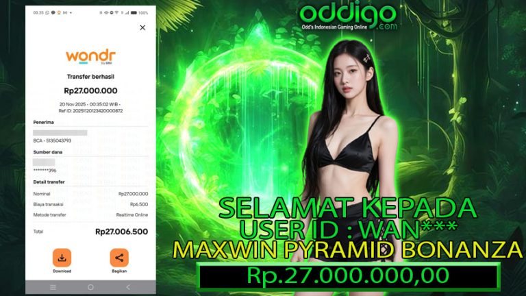 BUKTI KEMENANGAN ODDIGO 20 NOV