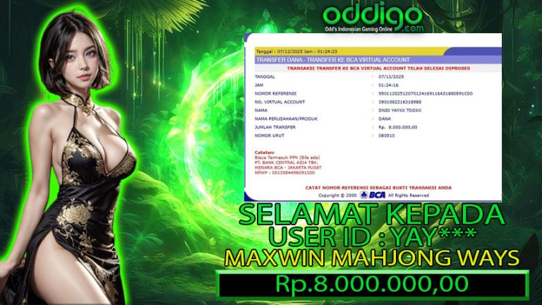 BUKTI KEMENANGAN ODDIGO 07 DES