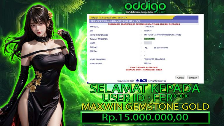 BUKTI KEMENANGAN ODDIGO 13 DES