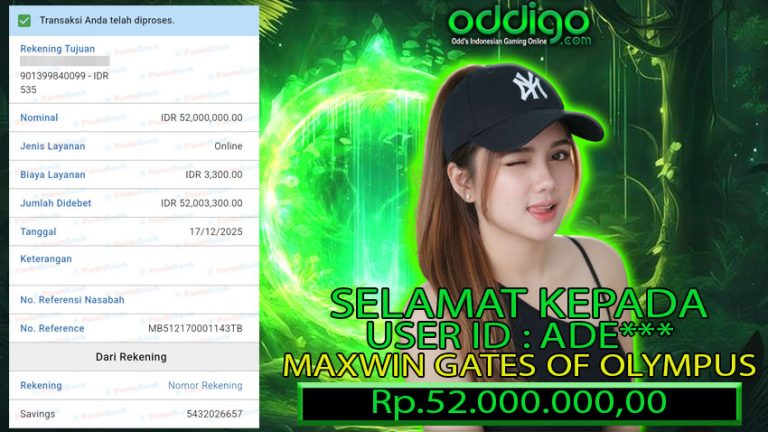BUKTI KEMENANGAN ODDIGO 17 DES