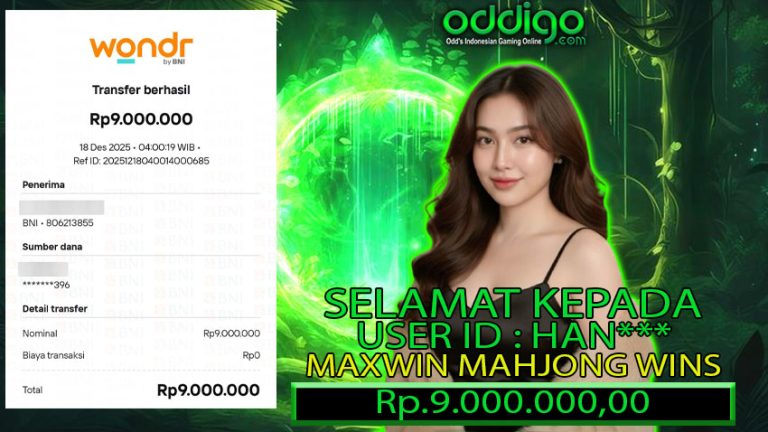 BUKTI KEMENANGAN ODDIGO 18 DES