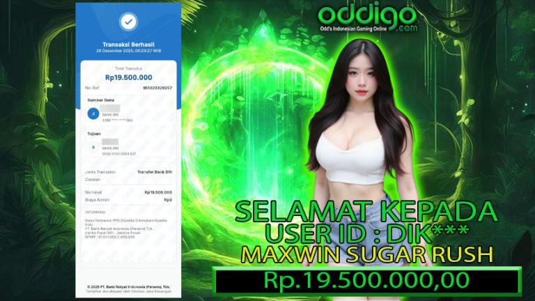 BUKTI KEMENANGAN ODDIGO 26 DES